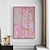 baratos Pinturas Florais/Botânicas-pintura a óleo abstrata de flor rosa pintada à mão em tela pintura a óleo floral artesanal pintura de arte de parede pintura moderna arte de primavera decoração de parede para sala de estar decoração