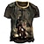 preiswerte 3D-T-Shirt für Männer-Herren T Shirt Distressed-T-Shirt Graphic Tempelritter Rundhalsausschnitt Bekleidung 3D-Druck Outdoor Täglich Kurzarm Bedruckt Vintage Modisch Designer