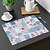 voordelige Placemats &amp; Coasters &amp; Trivets-1 st landelijke amerikaanse bloemen placemat placemat 12x18 inch placemats voor feestkeuken eetdecoratie