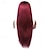 お買い得  人毛キャップレスウイッグ-99j かつらブルグ赤骨ストレート人毛かつら前髪付き女性のためのブラジルのレミー髪色ハロウィンコスプレウィッグ