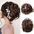 billiga Chinjonger-stökiga bullhår för kvinnor och flickor syntetiskt rufsigt uppsatt hårförlängning fuskhårbulle för dagligt bruk