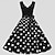 Недорогие Костюмы Старого света-коктейльное платье в горошек 1950-х годов винтажное платье платье рокабилли расклешенное платье длиной до колен женское с v-образным вырезом рождественский вечер вечеринка помолвка возвращение на
