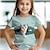 ieftine Tops-Fete 3D Pisica Tricou Tricouri Roz Manșon scurt Tipărire 3D Vară Activ Modă Drăguţ Poliester Copii 3-12 ani Stil Nautic În aer liber Casual Zilnic Fit regulat