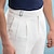 cheap Luxury Linen Pants-40% Linen Men&#039;s Linen Pants Trousers Summer Pants Pleated Pants Pocket Pleats Straight Leg Plain Breathable Comfortable Office / Career Daily Vacation Classic Casual White Pink