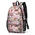 olcso Grafikus nyomtatott táskák-Női hátizsák Iskolatáska 3D hátizsák Iskola Szabadtéri Húsvét Állat minta Rajzfilm Poliészter Nagy kapacitás Könnyű Tartós Cipzár Nyomtatás Arcpír rózsaszín Rubin Fukszia