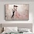 cheap People Paintings-Large Romantic Dancing Couple Canvas Hand painted Wall Art Abstract man and Woamn Dancing Modern Art for Home Wall Bedroom Living Room Decoration No Frame