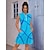 cheap Designer Collection-Women&#039;s Golf Dress Sky Blue Sleeveless Floral Ladies Golf Attire Clothes Outfits Wear Apparel