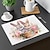 Χαμηλού Κόστους Placemats &amp; Coasters &amp; Trivets-1 τμχ σουπλά με μοτίβο κουνελιού πατάκι τραπεζιού 12x18 ιντσών για διακόσμηση τραπεζαρίας κουζίνας πάρτι
