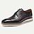 abordables Zapatos Oxford de hombre-Hombre Zapatillas de vestir Cuero Piel de vaca italiana de plena flor Antideslizante Cordones Negro