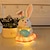 ieftine Luminile de noapte pentru copii și copii-Paște în picioare jucărie iepure desen animat drăguț ou morcov iepure strălucitor ornament de birou