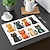 ieftine Placemats &amp; Coasters &amp; Trivets-1 bucată rogojină cu model de animale rogojini de masă 12x18 inci pentru decorarea mesei de bucătărie pentru petreceri