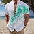 رخيصةأون قميص هاواي للرجال-قنديل البحر ستايل هاواي ملجأ رجالي قمصان مطبوعة مناسب للعطلات مناسب للبس اليومي عطلة الصيف رقبة طوقية مرتفعة كم قصير أزرق, أرجواني, برتقالي S, M, L بوليستر قميص