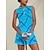 ieftine Colecția de designer-Pentru femei Tricou POLO Albastru celest Fără manșon Topuri Vestimenta Golf Doamnelor Haine Ținute Poartă Îmbrăcăminte