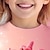 billiga Toppar-Flickor 3D Tecknat Dinosaurie T-shirt Skjortor Rosa Kortärmad 3D-tryck Sommar Aktiv Mode söt stil Polyester Barn 3-12 år Rund hals Utomhus Ledigt Dagligen Normal
