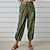 cheap Women&#039;s Pants-Women&#039;s Pants Trousers Linen Cotton Blend Pocket Ankle-Length Black Spring &amp; Summer