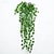 رخيصةأون نباتات اصطناعية-قطعتان من نباتات الروطان النباتية المحاكاة أوراق نبات الكلوروفيتوم كوموسوم لتزيين الحائط من التفاح الأخضر