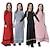 abordables Robes de fête-Enfants robe islamique filles indonésie vêtements robe arabe longues jupes musulmanes enfants abaya filles abaya pour ramadan
