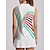 cheap Designer Collection-Women&#039;s Golf Polo Shirt White Sleeveless Top Stripes Ladies Golf Attire Clothes Outfits Wear Apparel