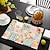 billiga Placemats &amp; Coasters &amp; Trivets-1 st lantlig amerikansk blommig bordsunderlägg bordsmatta 12x18 tums bordsmattor för festkök, matsal dekoration