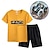 cheap Sets-2 Pieces Kids Boys T-shirt &amp; Shorts Outfit Cartoon Short Sleeve Cotton Set Casual Cool Summer Spring 7-13 Years With Water and Land Vehicle Summer Toy