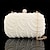 billige Aftenvesker-Dame Kobling Evening Bag PVC Legering Fest Ferie Helfarge Svart Hvit Krystall