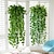 رخيصةأون نباتات اصطناعية-قطعتان من نباتات الروطان النباتية المحاكاة أوراق نبات الكلوروفيتوم كوموسوم لتزيين الحائط من التفاح الأخضر