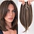 cheap Bangs-Light Brown &amp; Ash Blonde Hair Toppers for Women Synthetic Hair Toppers Hair Pieces Swiss Base with 3 Clips in Wiglets Toppers for Women with Thinning Hair Grey Hair Hair Loss