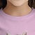 olcso Felsők-Lány 3D Cica Póló Ingek Rózsaszín Rövid ujjú 3D nyomtatás Nyár Aktív Divat aranyos stílus Poliészter Gyerekek 3-12 év Terített nyak Szabadtéri Hétköznapi Napi Normál