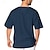 preiswerte Lässige T-Shirts für Herren-Herren T Shirt Tee Kurzarm-Shirt T-Shirt Glatt V Ausschnitt Strasse Urlaub Kurzarm mit Schnürung Patchwork Bekleidung Modisch Designer Basic