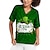 billige Cosplay-anime t-shirts og hættetrøjer til hverdagsbrug-Shamrock irsk T-shirt Anime 3D Grafisk Til Dame Voksne Maskerade Sankt Patricks dag St. Patrick&#039;s dag 3D-udskrivning Fest Festival