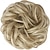 cheap Chignons-Messy Bun Hair Piece Curly Wavy Large Hair Bun Scrunchies Extensions Light Ash Brown &amp; Bleach Blonde Synthetic Tousled Updo Hairpieces for Women Girls