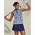 ieftine Colecția de designer-Pentru femei Tricou POLO Bleumarin Fără manșon Topuri Frunză Vestimenta Golf Doamnelor Haine Ținute Poartă Îmbrăcăminte