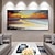 cheap Abstract Paintings-Oil Painting Handmade Hand Painted Wall Art  abstract knife painting  Landscape Yellow  Home Decoration Decor Rolled Canvas No Frame Unstretched