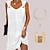 Χαμηλού Κόστους Γυναικεία-Γυναικεία Αντιστοίχιση σετ Καθημερινό φόρεμα Λευκό φόρεμα Αμάνικο φόρεμα Καλοκαιρινό φόρεμα Απλό φόρεμα Σετ Κοσμημάτων Κολιέ Βραχιόλι Εξοπλισμός 3 τεμ Μοντέρνα Κομψό στυλ street Σκέτο ΕΞΩΤΕΡΙΚΟΥ ΧΩΡΟΥ