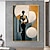 cheap People Paintings-Handpainted Abstract Picasso style geometry girl Canvas Wall Art Modern Canvas Painting Home Wall Living Room Decor No Frame