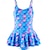 ieftine Costume de baie-Copii Fete Costum Baie În aer liber Imprimeu Costume de baie 2-12 ani Vară Albastru piscină Mov Roșu trandafiriu