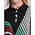 お買い得  女性のゴルフ服-女性用 ポロシャツ 緑 / ブラック 半袖 トップス レディース ゴルフウェア ウェア アウトフィット ウェア アパレル