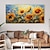 levne Květinové či botanické obrazy-3d ručně malovaná slunečnice plátno textura umělecká malba ruční abstraktní nůž slunečnice domácí malba ručně vyráběná krajina rostlina olejomalba do obývacího pokoje výzdoba ložnice