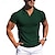 cheap Knit Polo Sweater-Men&#039;s Golf Shirt Golf Polo Work Casual Turndown Short Sleeve Basic Modern Plain Classic Spring &amp; Summer Regular Fit Deep Green Wine Black White Dark navy Light Grey Golf Shirt