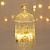 baratos Luzes decorativas-Lanterna led do ramadã pequena lâmpada de óleo árabe led lâmpada de vela de cristal festival do oriente médio castiçal lâmpada de vento decoração de arte 1 peça