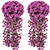 זול פרחים ואגרטלים מלאכותיים-2 יחידות תליית קיר פרחי ויסטריה מלאכותיים למסיבות, גינות ביתיות, קישוטי חתונה