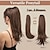 cheap Ponytails-Clip in Ponytail Extension Medium Brown 18 Inch Pony Tails Hair Extensions for Women Long Straight Curly Tail Ponytail Hair piece Synthetic Fake Versatile Pony