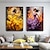 cheap People Paintings-100% Hand painted Modern Oil Painting Figure Art Spanish Flamenco Dancing Canvas Paintings Wall Art Pictures for Living Room (No Frame)