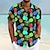 billige Hawaii-skjorte for menn-ananas tropisk menns resort hawaiiansk 3d-trykt skjorte knapp opp med kortermet sommer strandskjorte ferie daglig slitasje s til 3xl