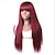 お買い得  人毛キャップレスウイッグ-99j かつらブルグ赤骨ストレート人毛かつら前髪付き女性のためのブラジルのレミー髪色ハロウィンコスプレウィッグ