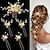 levne Doplňky pro úpravu vlasů-5ks zlatý list vlásenka květina perla svatební vlasy vidlice pokrývky hlavy vintage svatební dámské elegantní dekorace vlasové doplňky