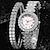 abordables Montres à Quartz-2 pièces/ensemble de montres pour femmes – strass brillants, mode ciel étoilé, cadran numérique, montre à quartz, bagues, collier, boucles d&#039;oreilles, ensemble de bijoux, cadeaux de Saint-Valentin,