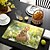 olcso Placemats és alátétek és trivák-1db nyúl alátét asztali szőnyeg 12x18 hüvelykes asztali szőnyeg partikonyha étkező dekorációjához