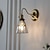 ieftine Lumini LED de Perete-lumină de perete frumos retro iluminat 1 lumină de sticlă abajur de vitraliu lumina de perete din bronz lampă cu braț pentru interior living dormitor 85-265v