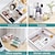 cheap Kitchen Storage-Clear Plastic Drawer Organizer Set, Desk Drawer Divider Organizers and Storage Bins for Makeup, Jewelry, Gadgets for Kitchen, Bedroom, Bathroom, Office